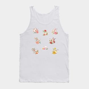 Tea Time Floral Teapots Tank Top